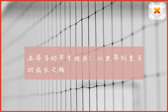 本泽马的早年经历:从里昂到皇马的成长之路